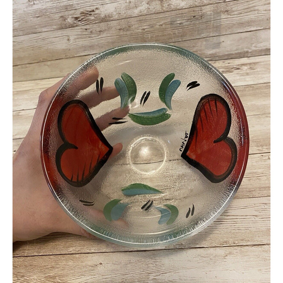 Kosta Boda Ulrics Hydman Vallien Heart Bowl 6 in x 4 in Anniversary Gift - Picture 7 of 10